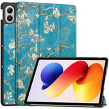 Xiaomi Redmi Pad 2 Pro EIDERWOOD Konstläder Fodral med Motiv - Blommor