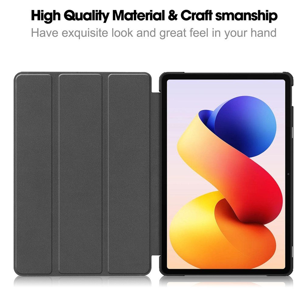 Xiaomi Redmi Pad 2 Pro EIDERWOOD Konstläder Fodral med Motiv - Blommor