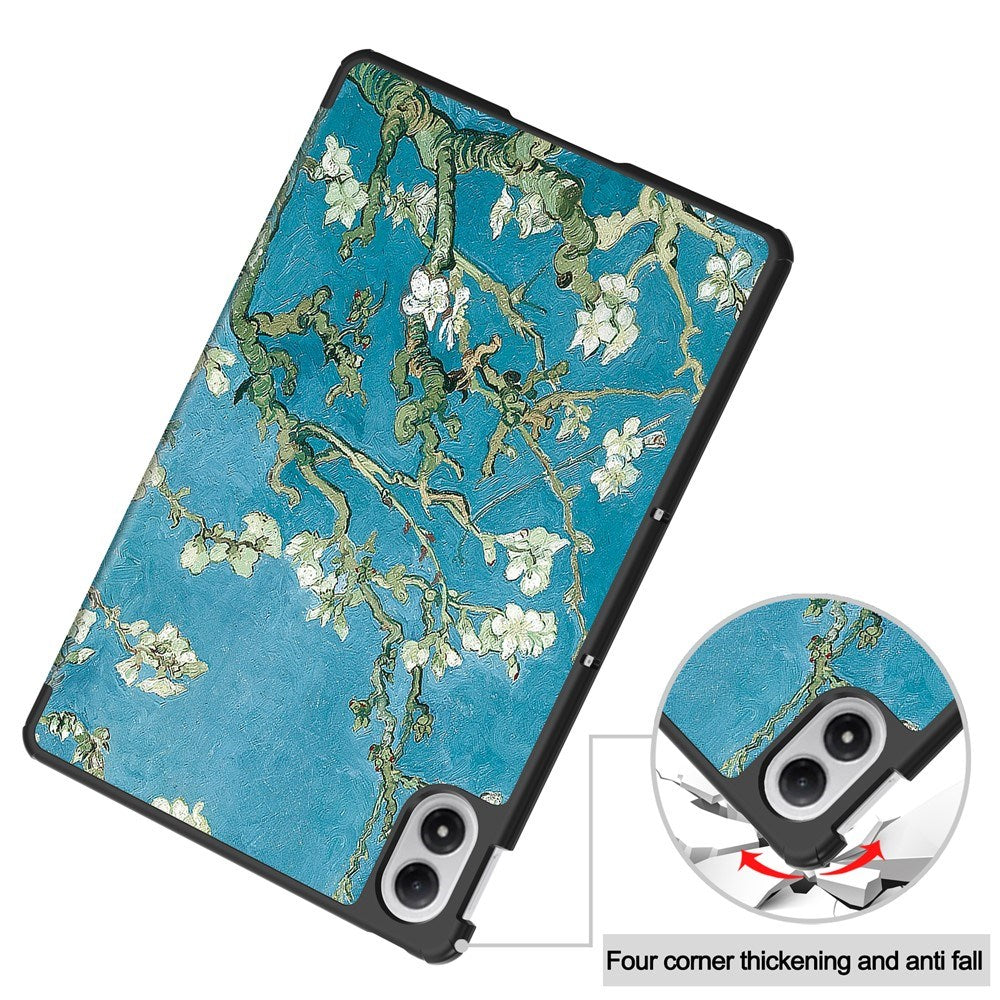 Xiaomi Redmi Pad 2 Pro EIDERWOOD Konstläder Fodral med Motiv - Blommor