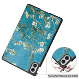 Xiaomi Redmi Pad 2 Pro EIDERWOOD Konstläder Fodral med Motiv - Blommor