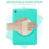 Samsung Galaxy Tab A11+ (Plus) EIDERWOOD Stötsäkert Skal med 360 Graders Roterbart Stativ - Turkos