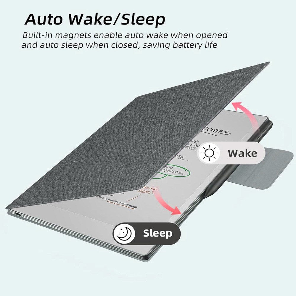 EIDERWOOD ReMarkable Paper Pro Move Magnetisk Konstläder Fodral - Grå