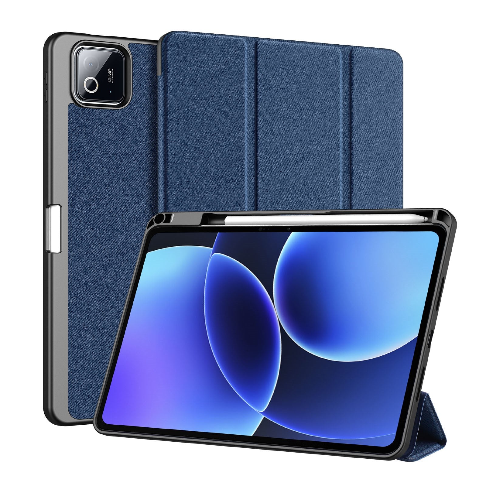 Xiaomi Pad 8 / 8 Pro / 7 / 7 Pro DUX DUCIS Tri-Fold Konstläder Fodral - Blå