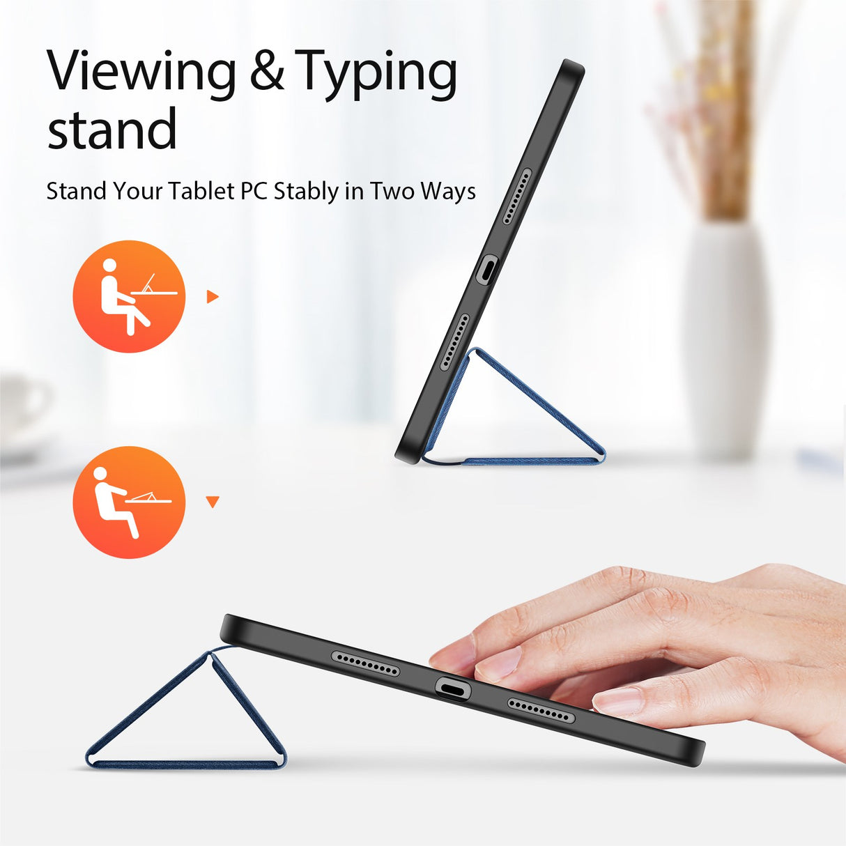Xiaomi Pad 8 / 8 Pro / 7 / 7 Pro DUX DUCIS Tri-Fold Konstläder Fodral - Blå