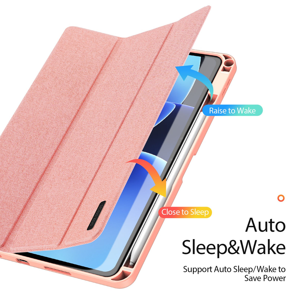 Xiaomi Pad 8 / 8 Pro / 7 / 7 Pro DUX DUCIS Tri-Fold Konstläder Fodral - Rosa
