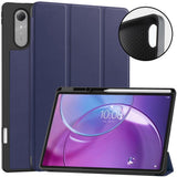 Lenovo Idea Tab Pro (2. Gen.) 13" EIDERWOOD Konstläder Fodral m. Stativfunktion & Pencil Hållare - Blå