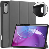 Lenovo Idea Tab Pro (2. Gen.) 13" EIDERWOOD Konstläder Fodral m. Stativfunktion & Pencil Hållare - Grå