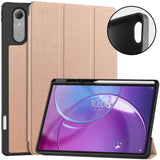 Lenovo Idea Tab Pro (2. Gen.) 13" EIDERWOOD Konstläder Fodral m. Stativfunktion & Pencil Hållare - Rose Gold