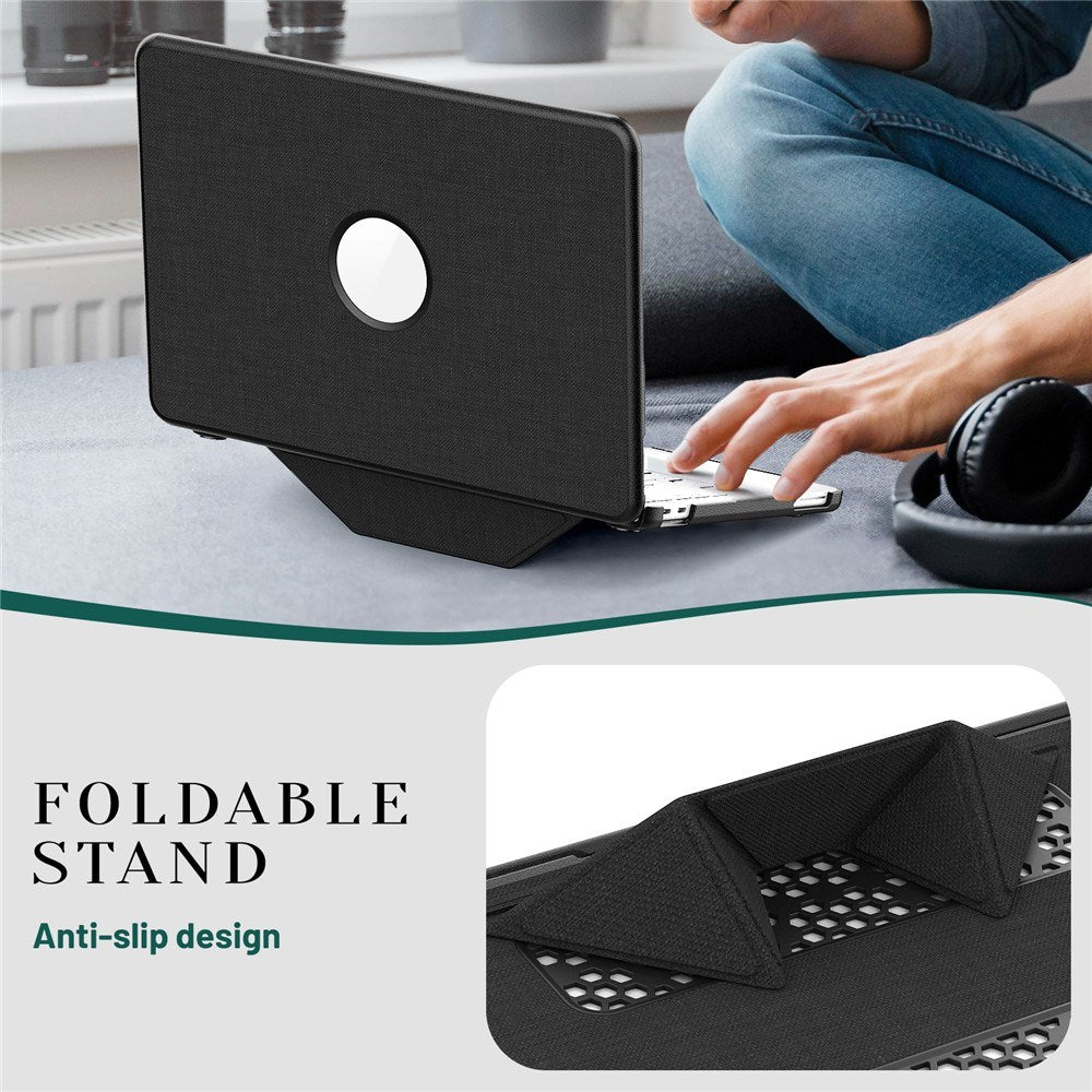 MacBook Neo 13 A18 Pro (2026) EIDERWOOD Fodral med Logotyputskärning & Stativfunktion - Svart