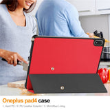 OnePlus Pad 4 EIDERWOOD Fodral i Konstläder - Röd