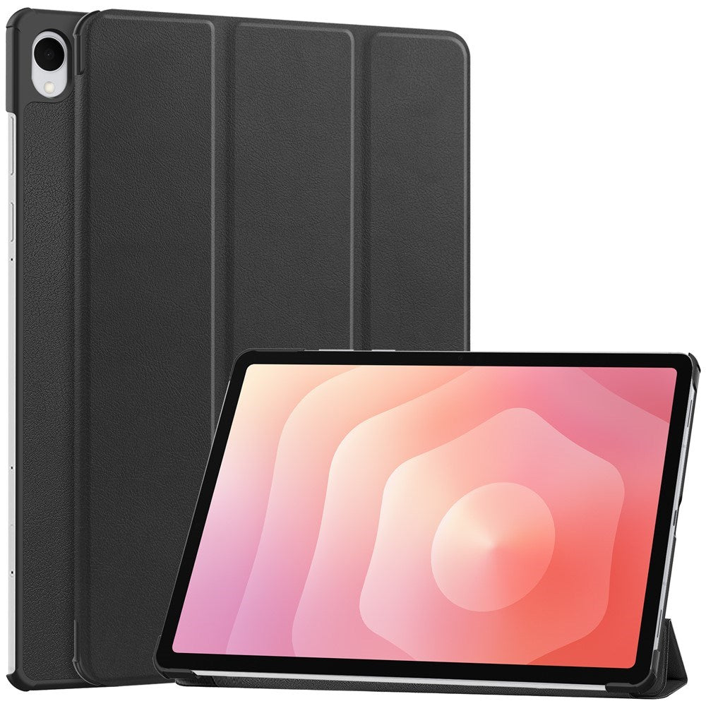 Samsung Galaxy Tab S12+ (Plus) EIDERWOOD Konstläder Fodral med Stativfunktion - Svart