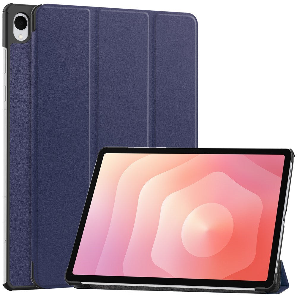 Samsung Galaxy Tab S12+ (Plus) EIDERWOOD Konstläder Fodral med Stativfunktion - Blå