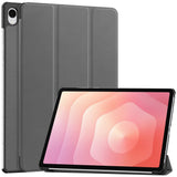 Samsung Galaxy Tab S12+ (Plus) EIDERWOOD Konstläder Fodral med Stativfunktion - Grå