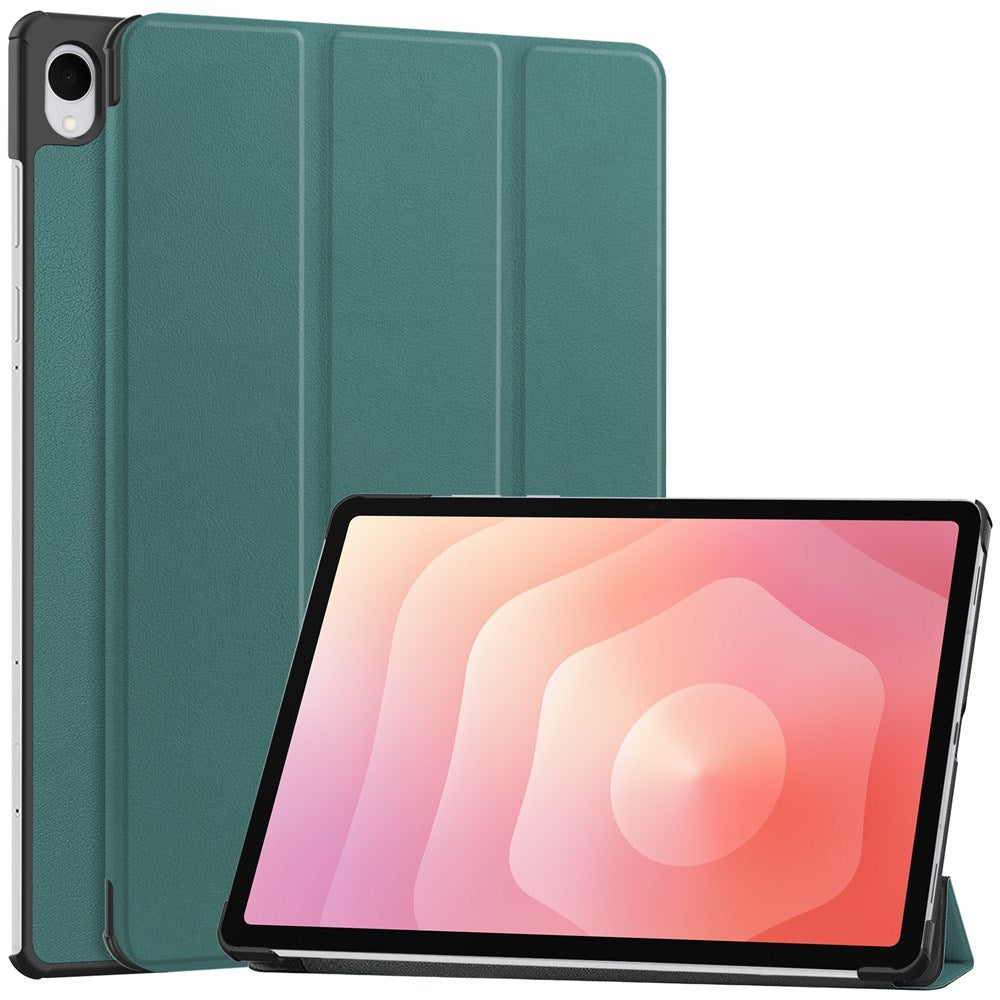 Samsung Galaxy Tab S12+ (Plus) EIDERWOOD Konstläder Fodral med Stativfunktion - Grön