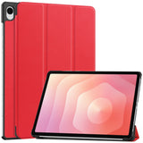 Samsung Galaxy Tab S12+ (Plus) EIDERWOOD Konstläder Fodral med Stativfunktion - Röd