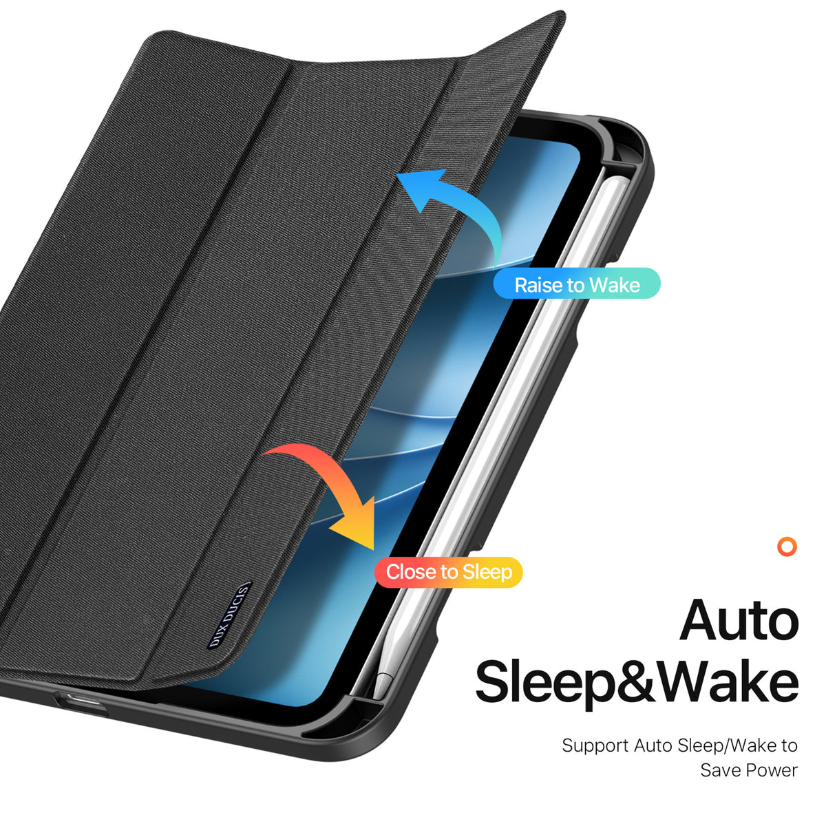 iPad Mini (2026) 8. Gen. DUX DUCIS DOMO Tri-Fold Konstläder Fodral - Svart