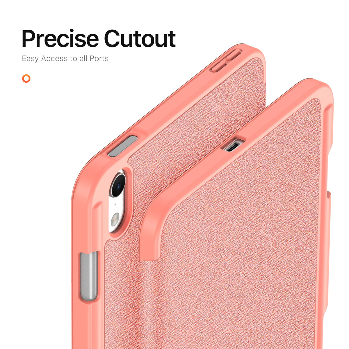 iPad Mini (2026) 8. Gen. DUX DUCIS DOMO Tri-Fold Konstläder Fodral - Rosa