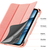 iPad Mini (2026) 8. Gen. DUX DUCIS DOMO Tri-Fold Konstläder Fodral - Rosa