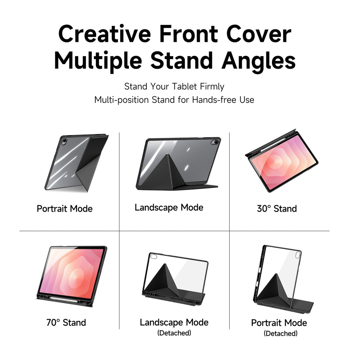 Samsung Galaxy Tab S12+ (Plus) DUX DUCIS Origami Hybrid Konstläder Fodral - Svart