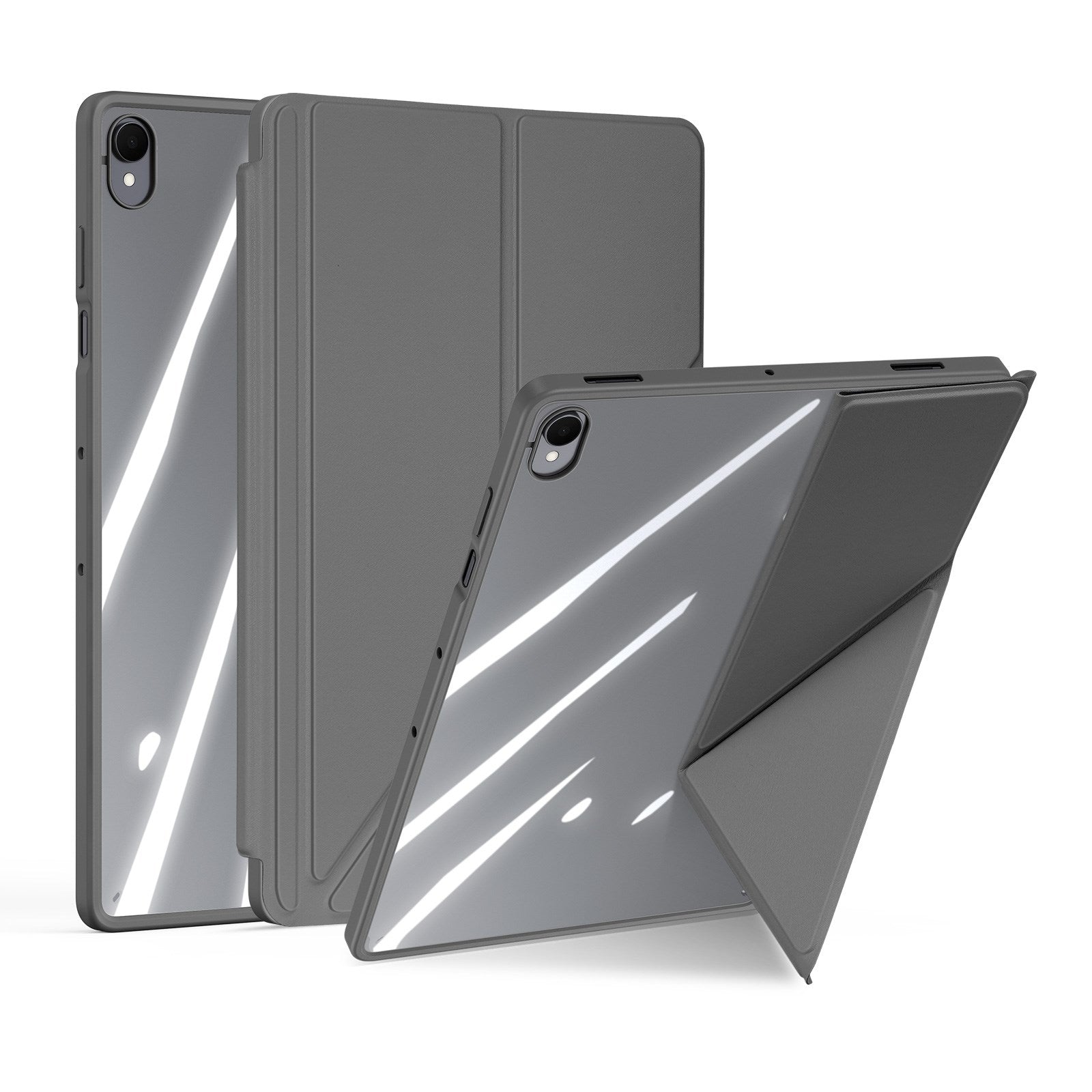 Samsung Galaxy Tab S12+ (Plus) DUX DUCIS Origami Hybrid Konstläder Fodral - Grå