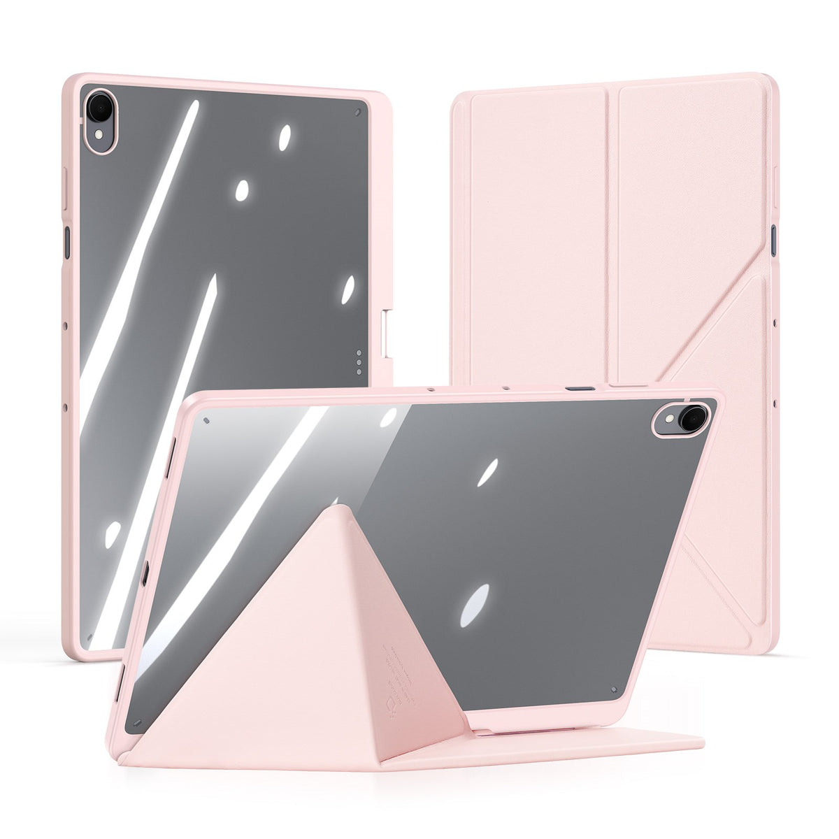 Samsung Galaxy Tab S12+ (Plus) DUX DUCIS Origami Hybrid Konstläder Fodral - Rosa