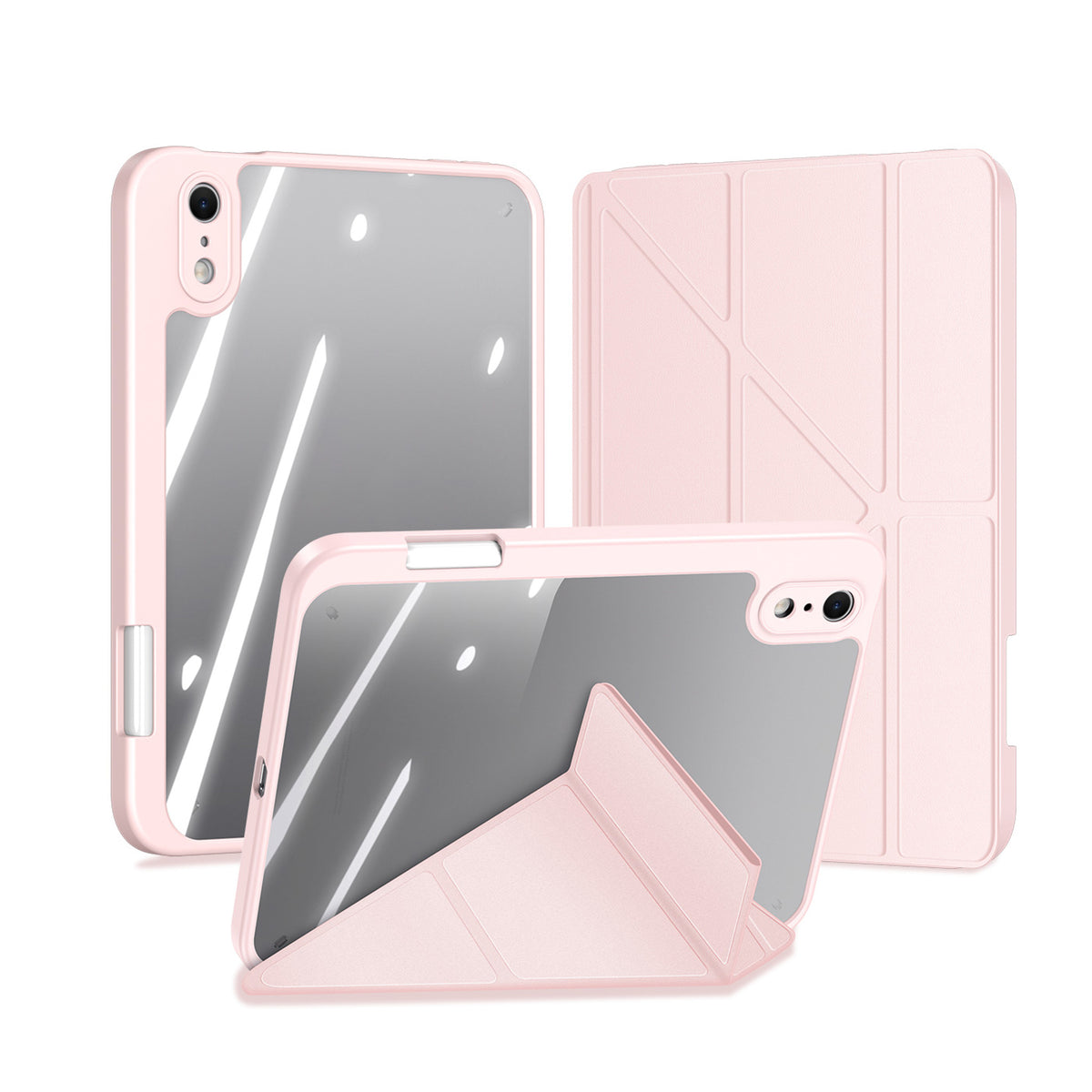 iPad Mini (2026) 8. Gen. DUX DUCIS MAGI Origami Hybrid Fodral m. Stativfunktion - Rosa