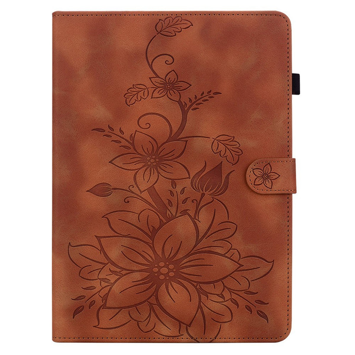 iPad Mini (2026) 8. Gen. EIDERWOOD Blommönstrat Textur Konstläder Fodral - Brun