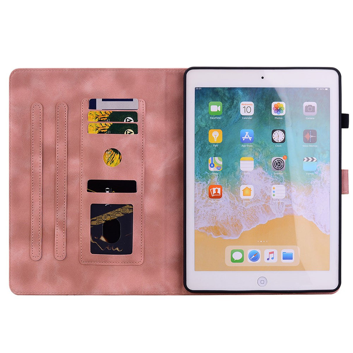 iPad Mini (2026) 8. Gen. EIDERWOOD Blommönstrat Textur Konstläder Fodral - Rosa