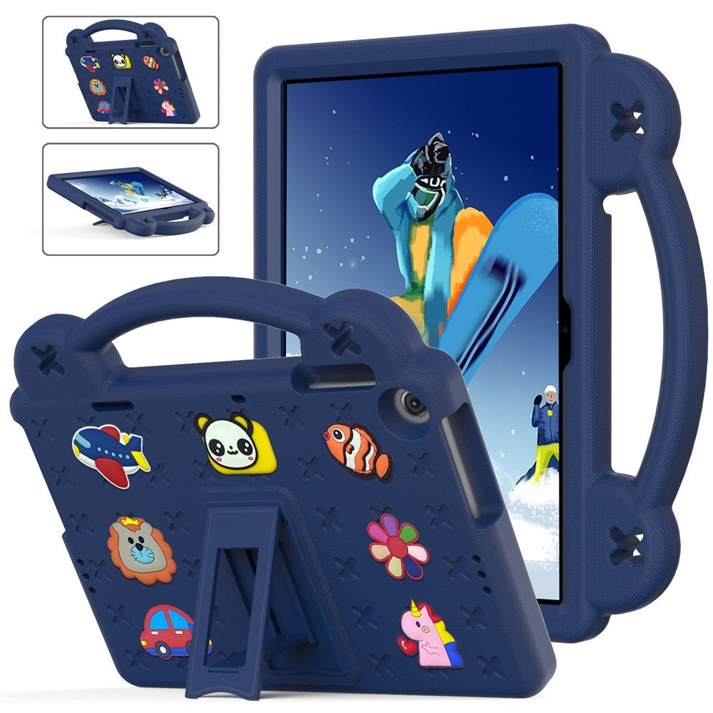 Lenovo Tab M10 (3. Gen) 10.1" (TB-328F/TB-328X) Barnskal m. Stativ & Handhållare - Mörkblå