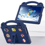 Lenovo Tab M10 (3. Gen) 10.1" (TB-328F/TB-328X) Barnskal m. Stativ & Handhållare - Mörkblå