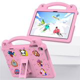 Lenovo Tab M10 (3. Gen) 10.1" (TB-328F/TB-328X) Barnskal m. Stativ & Handhållare - Rosa