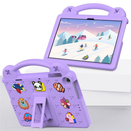 Lenovo Tab M10 (3. Gen) 10.1" (TB-328F/TB-328X) Barnskal m. Stativ & Handhållare - Lila