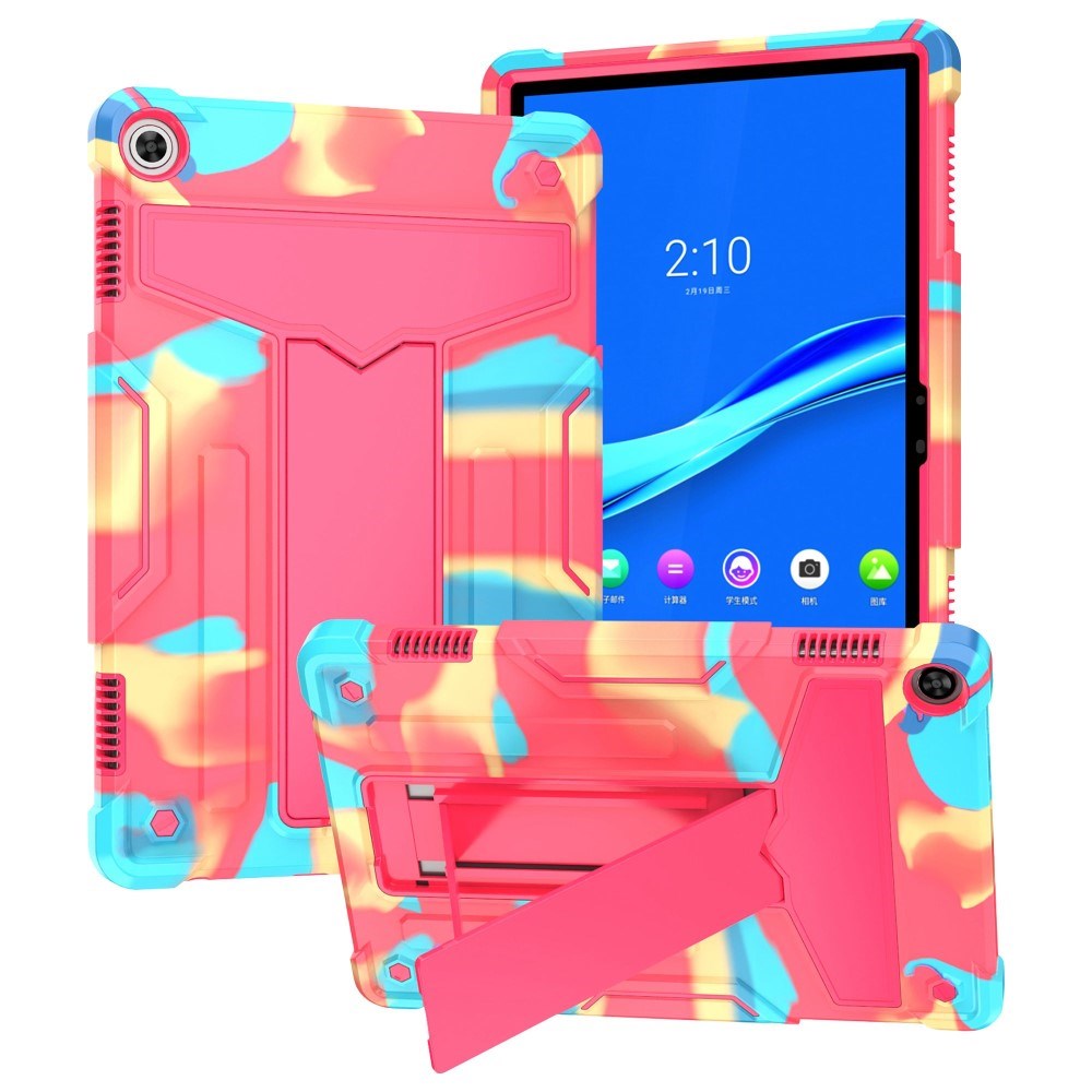 Lenovo Tab M10 (3. Gen) 10.1" (TB-328F/TB-328X) Hantverkare Skal m. Stativfunktion - Rosa / Turkos