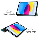 iPad 10,9" (2022) Tri-fold Fodral - Vita Blommor