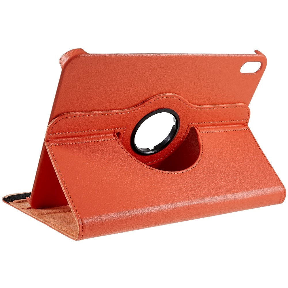 EIDERWOOD iPad 10.9" (2022) Klassiskt Läder Fodral m. 360⁰ Stativfunktion - Orange