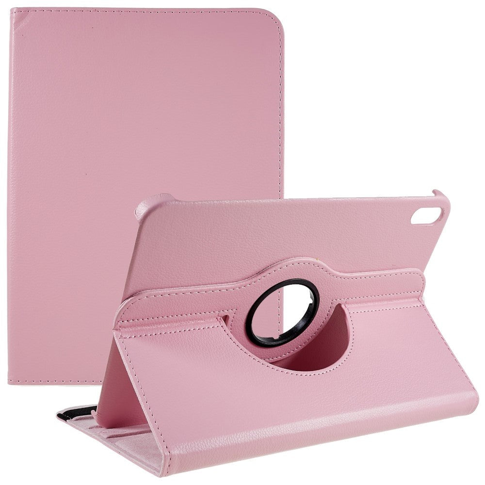 EIDERWOOD iPad 10.9" (2022) Klassiskt Läder Fodral m. 360⁰ Stativfunktion - Rosa