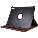 EIDERWOOD iPad 10.9" (2022) Klassiskt Läder Fodral m. 360⁰ Stativfunktion - Brun