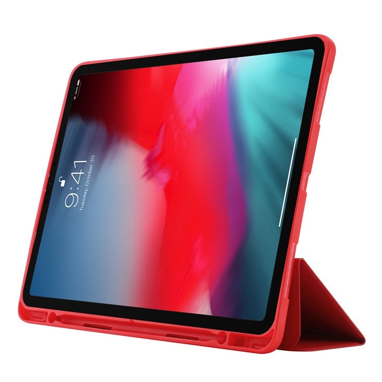 EIDERWOOD iPad Pro 11" (2022 / 2021 / 2020 / 2018) Tri-Fold Konstläder Fodral – Röd