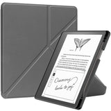 Amazon Kindle Scribe 11th Generation (2022) Origami Konstläder Fodral med Pennhållare - Grå