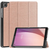 EIDERWOOD Lenovo Tab M8 (4. Gen.) Tri-Fold Konstläder Flip Fodral - Roséguld