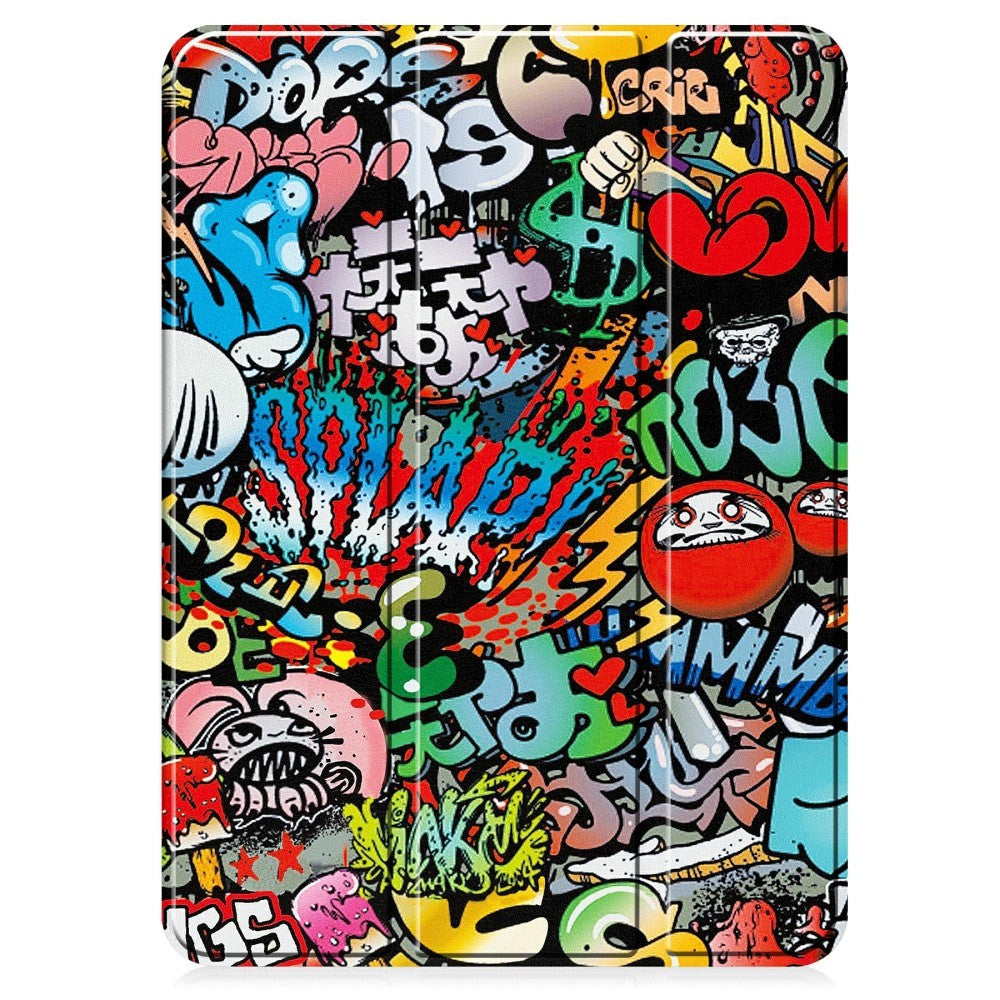 OnePlus Pad / Oppo Pad 2 PU-Läder Fodral med Tri-fold Stand & Wake-up Funktion - Grafitti