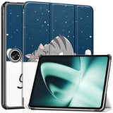 OnePlus Pad / Oppo Pad 2 PU-Läder Fodral med Tri-fold Stand & Wake-up Funktion - "Good Night"