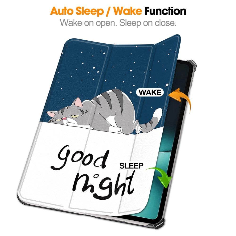 OnePlus Pad / Oppo Pad 2 PU-Läder Fodral med Tri-fold Stand & Wake-up Funktion - "Good Night"