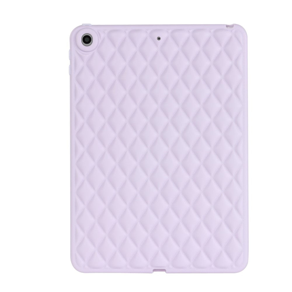 iPad 9.7 (2018-2017) / iPad Air 2 Flexibelt Plast Skal - Rhombe Design - Lila