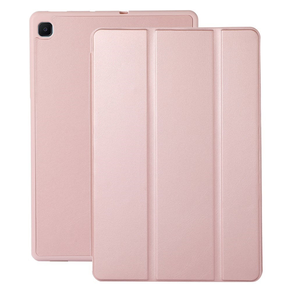 Samsung Galaxy Tab S6 Lite (2020-2024) Magnetisk Tri-Fold Konstläder Fodral med Stativfunktion - Rose Gold