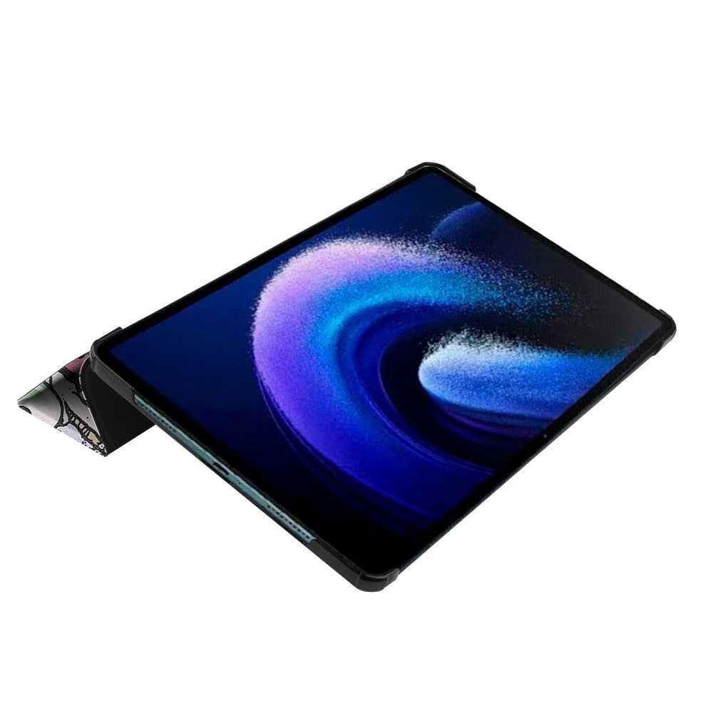 Xiaomi Pad 6 Konstläderfodral med Stativ - Graffiti