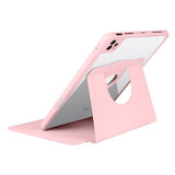 iPad Pro 12.9" (2022 / 2021 / 2020 / 2018) Tri-Fold Fodral med Apple Pencil Hållare - Rosa / Transparent