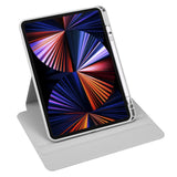 iPad Pro 12.9" (2022 / 2021 / 2020 / 2018) Tri-Fold Fodral med Apple Pencil Hållare - Grå / Transparent