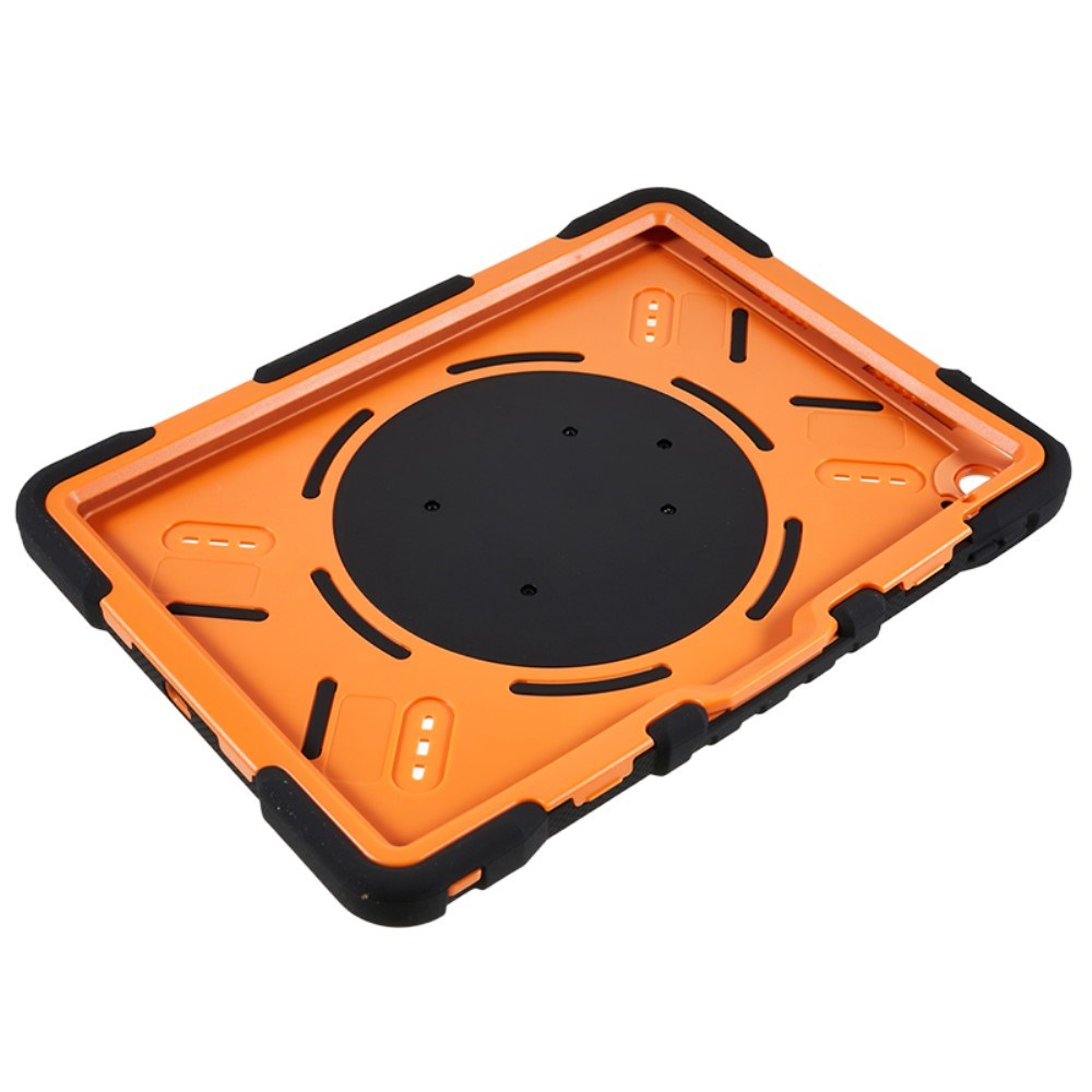Pepkoo iPad 11" (2025) / 10.9" (2024 / 2022) Barnfodral med Roterbart Stativ - Svart / Orange