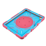 Pepkoo iPad 11" (2025) / 10.9" (2024 / 2022) Barnfodral med Roterbart Stativ - Rosa / Blå